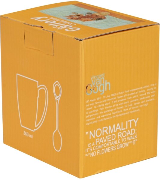 Porcelánový hrnček s lyžičkou Van Gogh Sunflowers 360 ml