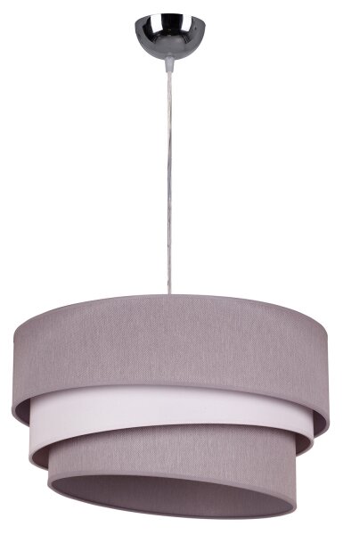 Duolla - Luster na lanku TRIO 1xE27/40W/230V pr. 45 cm šedá/biela