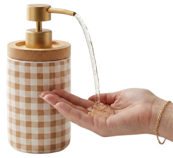 Dávkovač mydla Vichy, kombinácia farieb/so zlatými a drevenými prvkmi, 400 ml