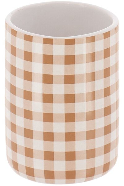 Kúpeľňový pohár Vichy, kombinácia farieb/so zlatými a drevenými prvkmi, 380 ml