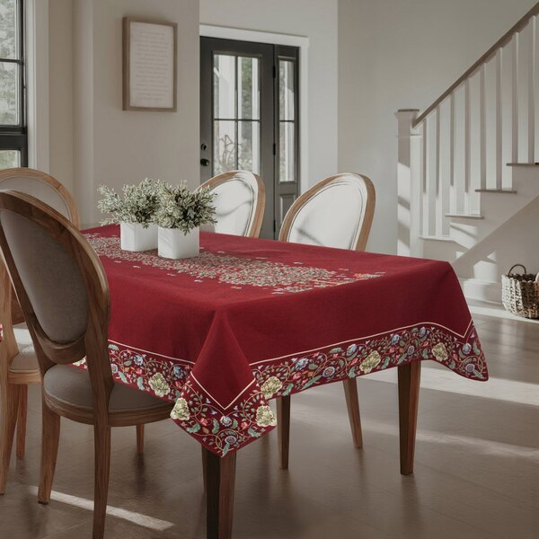 GOBELÍNOVÝ OBRUS FESTIVE VERDE1 140X180 CM VZOROVANÝ