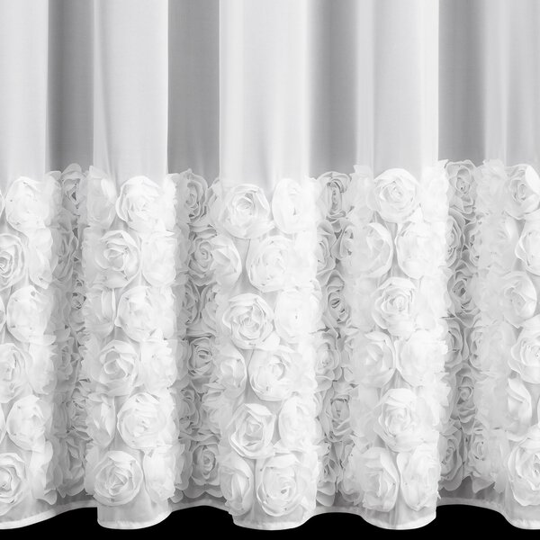 ZÁCLONA NA PÁSKE EVA MINGE ROSES7 350X270 CM BIELA