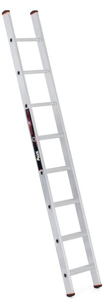 Hliníkový jednodielny rebrík ALVE PREMIUM s nášľapmi, 1x8 priečok, dĺžka 2,41 m