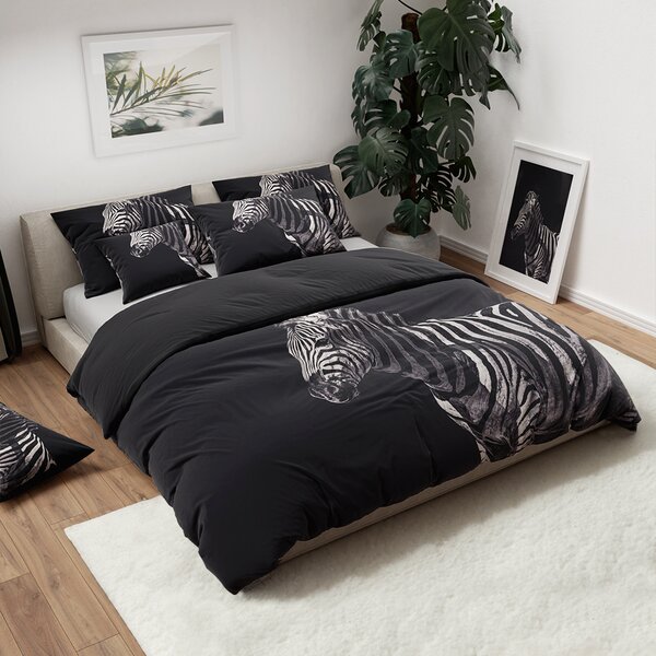 3D obliečky z mikrovlákna ZEBRA čierne Rozmer obliečky: 70 x 90 cm | 140 x 200 cm