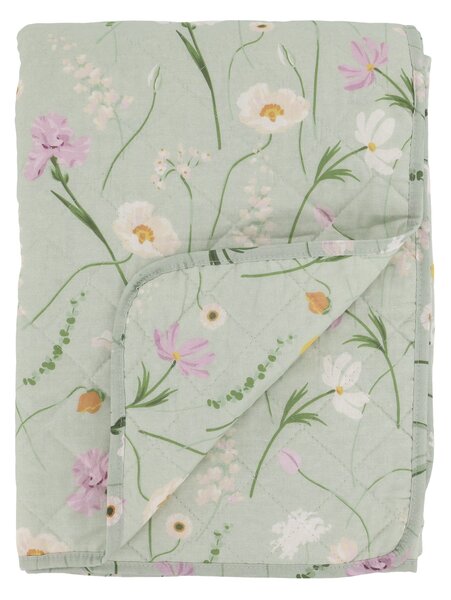 Prešívaný prehoz Aix Flowers Verte 180 × 130 cm