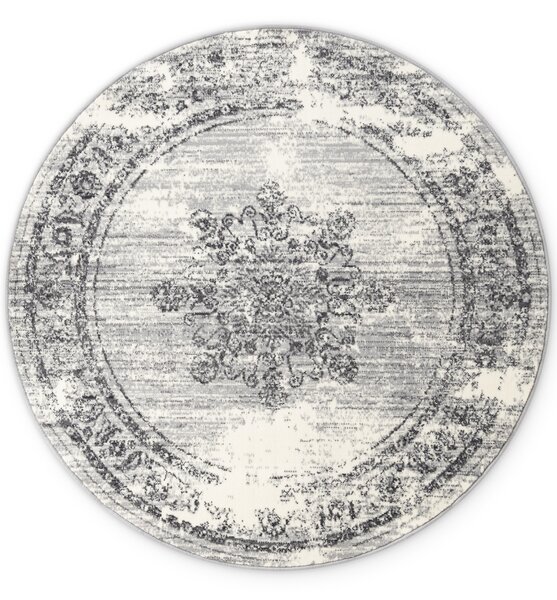 Hanse Home, Kusový koberec Gloria Lydia 106254 Creme Grey kruh, 120x120 (priemer) kruh, šedá, chodba / predsieň