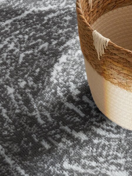 Hanse Home, Kusový koberec Gloria Cavallo 106256 Creme Grey kruh, 120x120 (priemer) kruh, šedá, chodba / predsieň
