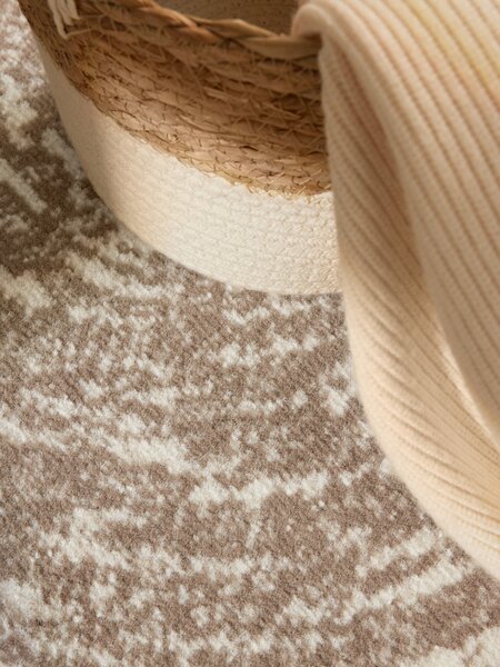 Hanse Home, Kusový koberec Gloria Cavallo 106258 Creme Beige kruh, 120x120 (priemer) kruh, béžová, chodba / predsieň
