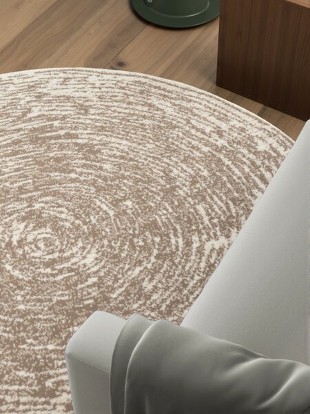 Hanse Home, Kusový koberec Gloria Cavallo 106258 Creme Beige kruh, 120x120 (priemer) kruh, béžová, chodba / predsieň