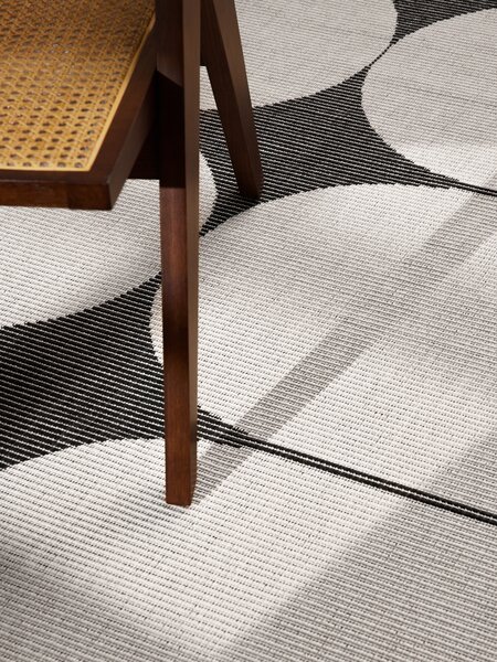 NORTHRUGS , Kusový koberec Duet Bowen 106244 Black/White - na von aj na doma, 120x170, čiernobiela, chodba / predsieň