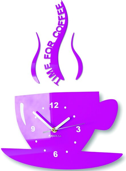 Nástenné hodiny káva | COFFE: Čierna Ral 9005 Čierne ručičky 2304-6159 FL-z16 2021