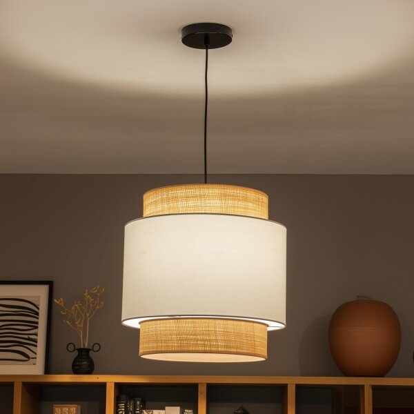Brilagi - LED luster CERIA na lanku 1xE27/40W/230V pr. 40 cm čierna/bežová/biela