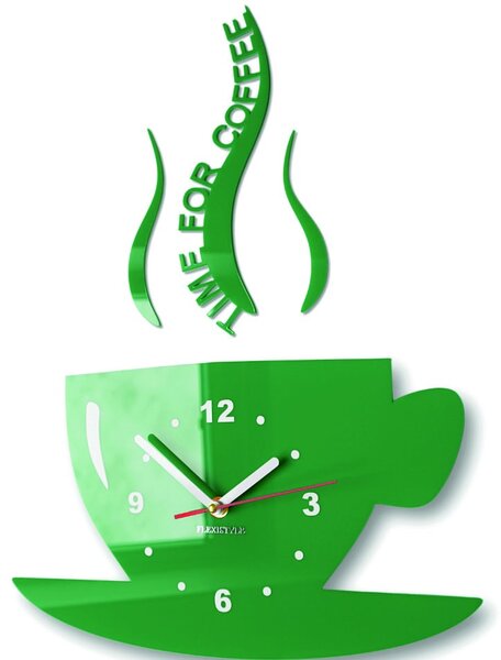 Nástenné hodiny káva | COFFE: Čierna Ral 9005 Čierne ručičky 2304-6159 FL-z16 2021