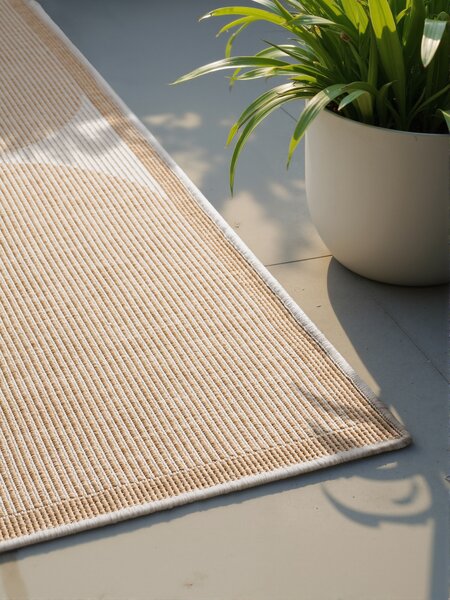 NORTHRUGS , Kusový koberec Duet Bowen 106245 Beige/White - na von aj na doma, 120x170, béžová, chodba / predsieň
