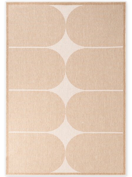 NORTHRUGS , Kusový koberec Duet Bowen 106245 Beige/White - na von aj na doma, 120x170, béžová, chodba / predsieň