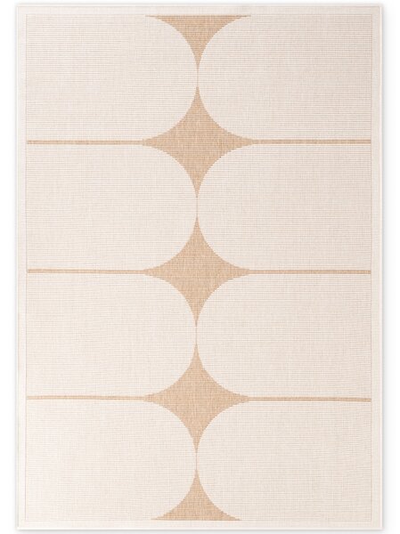 NORTHRUGS , Kusový koberec Duet Bowen 106245 Beige/White - na von aj na doma, 120x170, béžová, chodba / predsieň