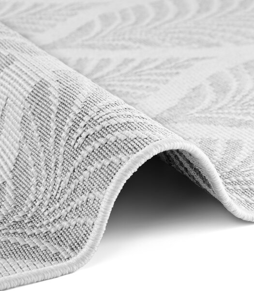 NORTHRUGS , Kusový koberec Duet Liora 106246 White/Gray - na von aj na doma, 120x170, šedá, chodba / predsieň