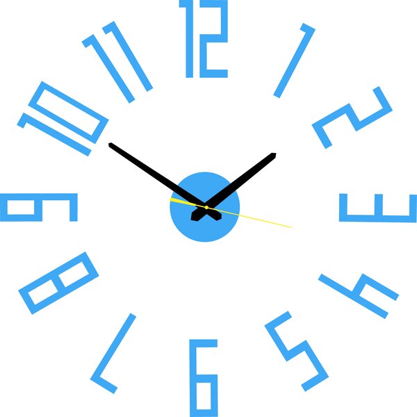 Štýlové nástenné hodiny do obývačky - PALLETE: Čierna Ral 9005 Čierne ručičky 2732-7326 X0018-Wall clock HEU-