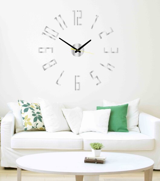 Štýlové nástenné hodiny do obývačky - PALLETE: Čierna Ral 9005 Čierne ručičky 2732-7326 X0018-Wall clock HEU-