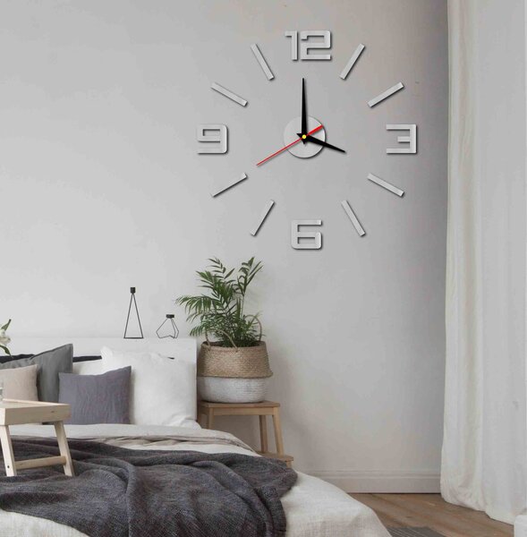 Nalepovacie nástenné hodiny do kuchyne | BUSTER: Čierna Ral 9005 Čierne ručičky 40 cm 2789-8208 X0033-Nástenné hodiny HUE-