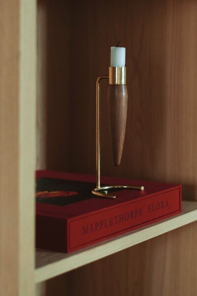 Svietnik Umanoff Polished Brass/Walnut 20 cm