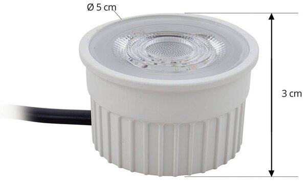 PRIOS Prios stropný bodový svietidlo Fibur s LED modulom, béžové, sada 10 ks, Krémová / jantárovo žltá, Obývacia izba / jedáleň, kov, Moderný, Zapustené stropné svietidlo
