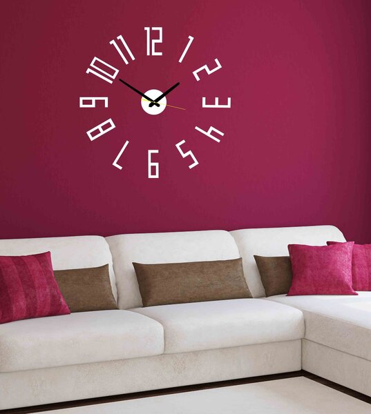 Štýlové nástenné hodiny do obývačky - PALLETE: Čierna Ral 9005 Čierne ručičky 2732-7326 X0018-Wall clock HEU-