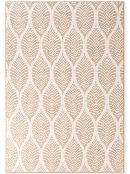 NORTHRUGS , Kusový koberec Duet Liora 106247 Beige/White - na von aj na doma, 120x170, béžová, chodba / predsieň