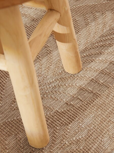 NORTHRUGS , Kusový koberec Duet Liora 106247 Beige/White - na von aj na doma, 120x170, béžová, chodba / predsieň