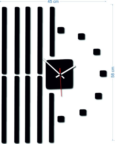 Štýlové nástenné hodiny - JATTEL: Zrkadlo SILVER Strieborné ručičky 2790-110837 X0034