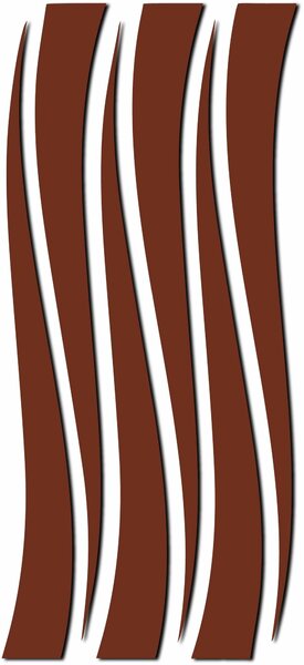 Zrkadlová nálepka na stenu čiary | HELGA: Zrkadlo Silver Plexisklo 30 x 15 cm 2873-9396 OX007- 3D modern stickers