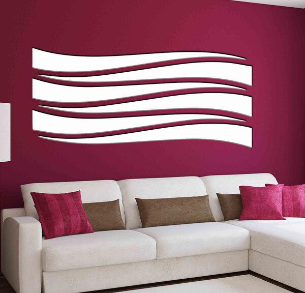 Zrkadlová nálepka na stenu čiary | HELGA: Zrkadlo Silver Plexisklo 30 x 15 cm 2873-9396 OX007- 3D modern stickers