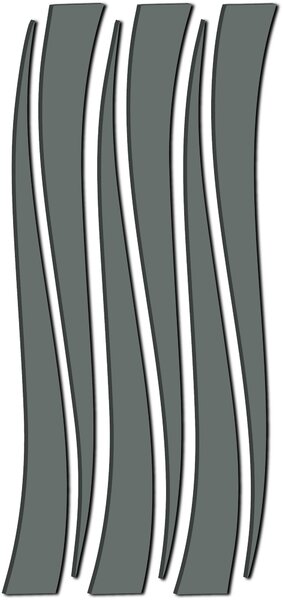 Zrkadlová nálepka na stenu čiary | HELGA: Zrkadlo Silver Plexisklo 30 x 15 cm 2873-9396 OX007- 3D modern stickers