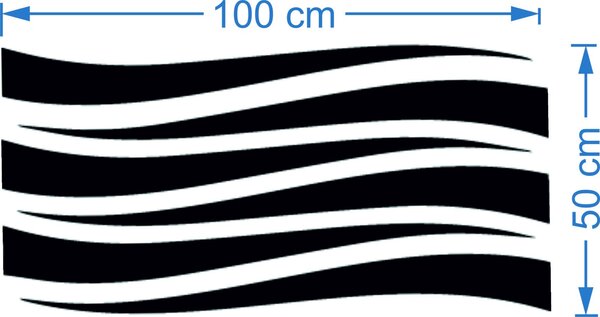 Zrkadlová nálepka na stenu čiary | HELGA: Zrkadlo Silver Plexisklo 30 x 15 cm 2873-9396 OX007- 3D modern stickers