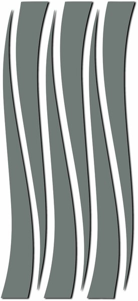 Zrkadlová nálepka na stenu čiary | HELGA: Zrkadlo Silver Plexisklo 30 x 15 cm 2873-9396 OX007- 3D modern stickers