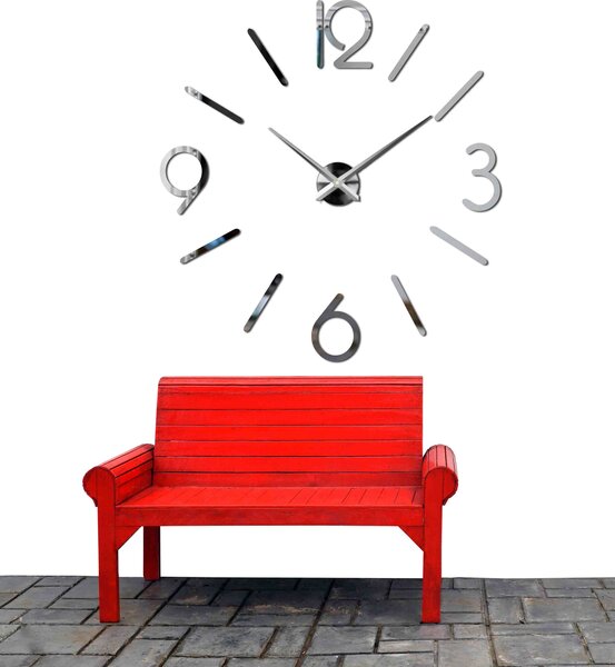 Nástenné hodiny do obývačky - MACKIE: Čierna Ral 9005 Farba čierna RAL 9005 3016-11841 X0036-Modern wall clock HEU-