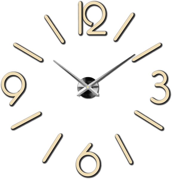 Nástenné hodiny do obývačky - MACKIE: Čierna Ral 9005 Farba čierna RAL 9005 3016-11841 X0036-Modern wall clock HEU-