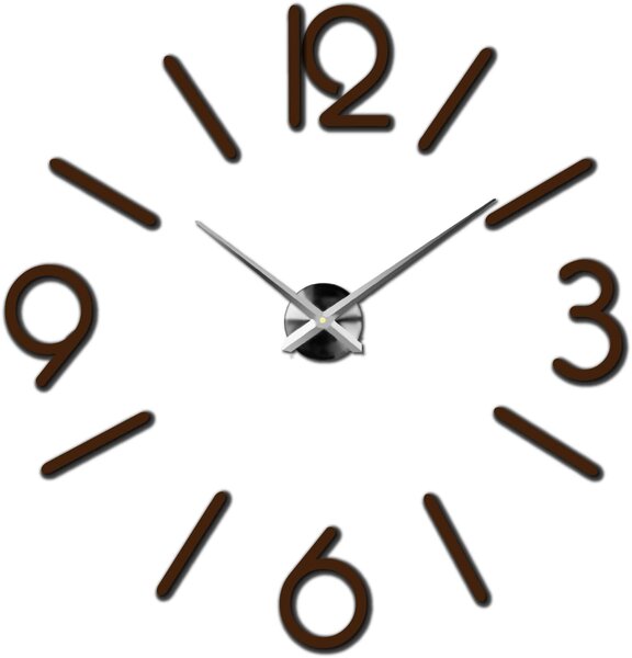 Nástenné hodiny do obývačky - MACKIE: Čierna Ral 9005 Farba čierna RAL 9005 3016-11841 X0036-Modern wall clock HEU-