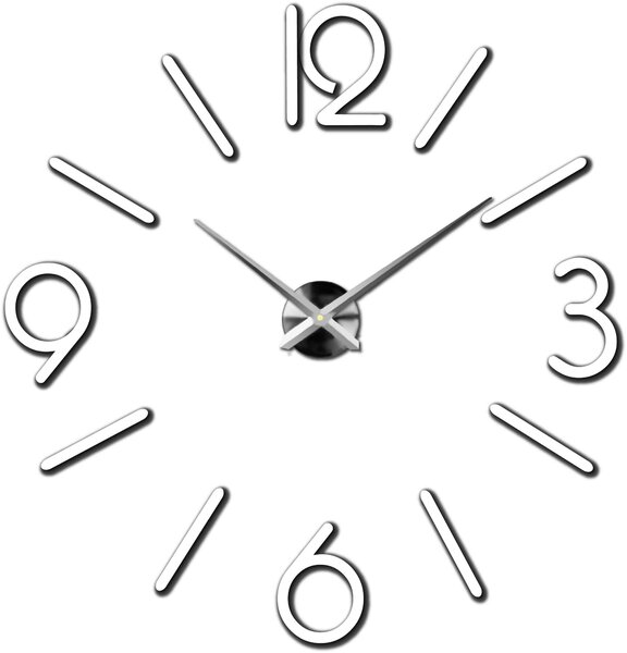 Nástenné hodiny do obývačky - MACKIE: Čierna Ral 9005 Farba čierna RAL 9005 3016-11841 X0036-Modern wall clock HEU-