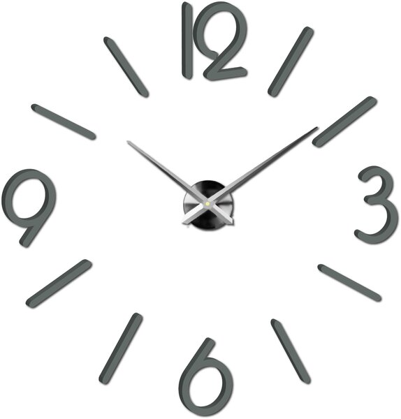 Nástenné hodiny do obývačky - MACKIE: Čierna Ral 9005 Farba čierna RAL 9005 3016-11841 X0036-Modern wall clock HEU-