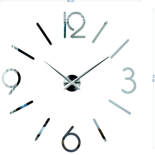 Nástenné hodiny do obývačky - MACKIE: Čierna Ral 9005 Farba čierna RAL 9005 3016-11841 X0036-Modern wall clock HEU-