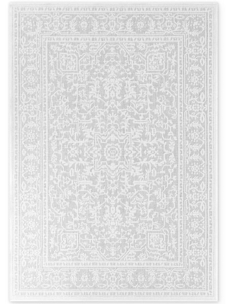 NORTHRUGS , Kusový koberec Duet Kona 106249 White/Gray - na von aj na doma, 120x170, šedá, chodba / predsieň