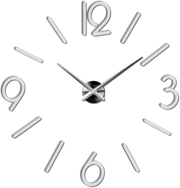Nástenné hodiny do obývačky - MACKIE: Čierna Ral 9005 Farba čierna RAL 9005 3016-11841 X0036-Modern wall clock HEU-