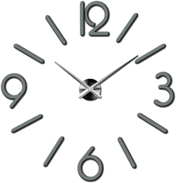 Nástenné hodiny do obývačky - MACKIE: Čierna Ral 9005 Farba čierna RAL 9005 3016-11841 X0036-Modern wall clock HEU-