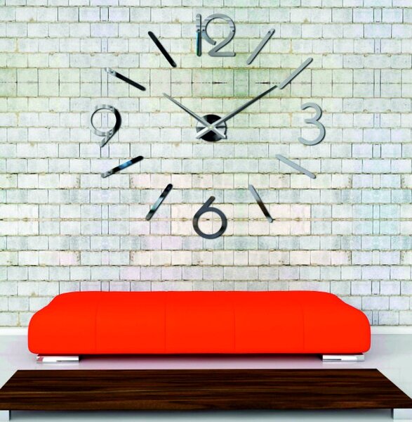 Nástenné hodiny do obývačky - MACKIE: Čierna Ral 9005 Farba čierna RAL 9005 3016-11841 X0036-Modern wall clock HEU-