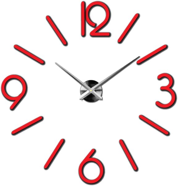 Nástenné hodiny do obývačky - MACKIE: Čierna Ral 9005 Farba čierna RAL 9005 3016-11841 X0036-Modern wall clock HEU-