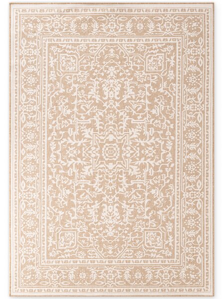 NORTHRUGS , Kusový koberec Duet Kona 106250 Beige/White - na von aj na doma, 120x170, béžová, chodba / predsieň