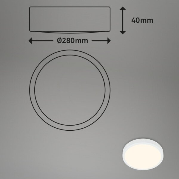 Briloner 3700-016 - LED Stropné svietidlo RUNA LED/16W/230V 3000K pr. 28 cm biela
