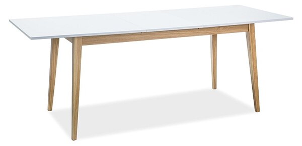 Signal Jedálenský stôl rozkladací CESAR 120x68 biela/dub