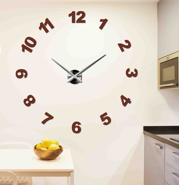 Moderné hodiny na szenu nalepovacie - TRINITY: Čierna Ral 9005 Farba čierna RAL 9005 3037-12921 12S047-Modern wall HEU-